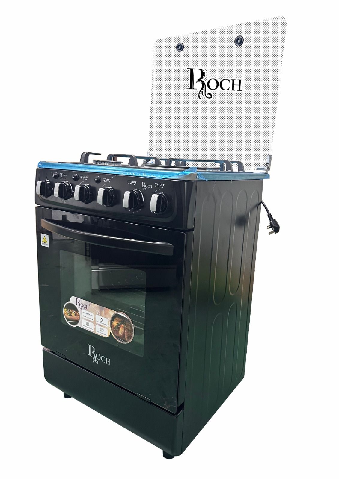 ROCH Free Standing Cooker 3 Gas Burners + 1 Hotplate 60x60 RGC-60G1HO-G (B) Electric Oven With Upper And Down Heating Tube