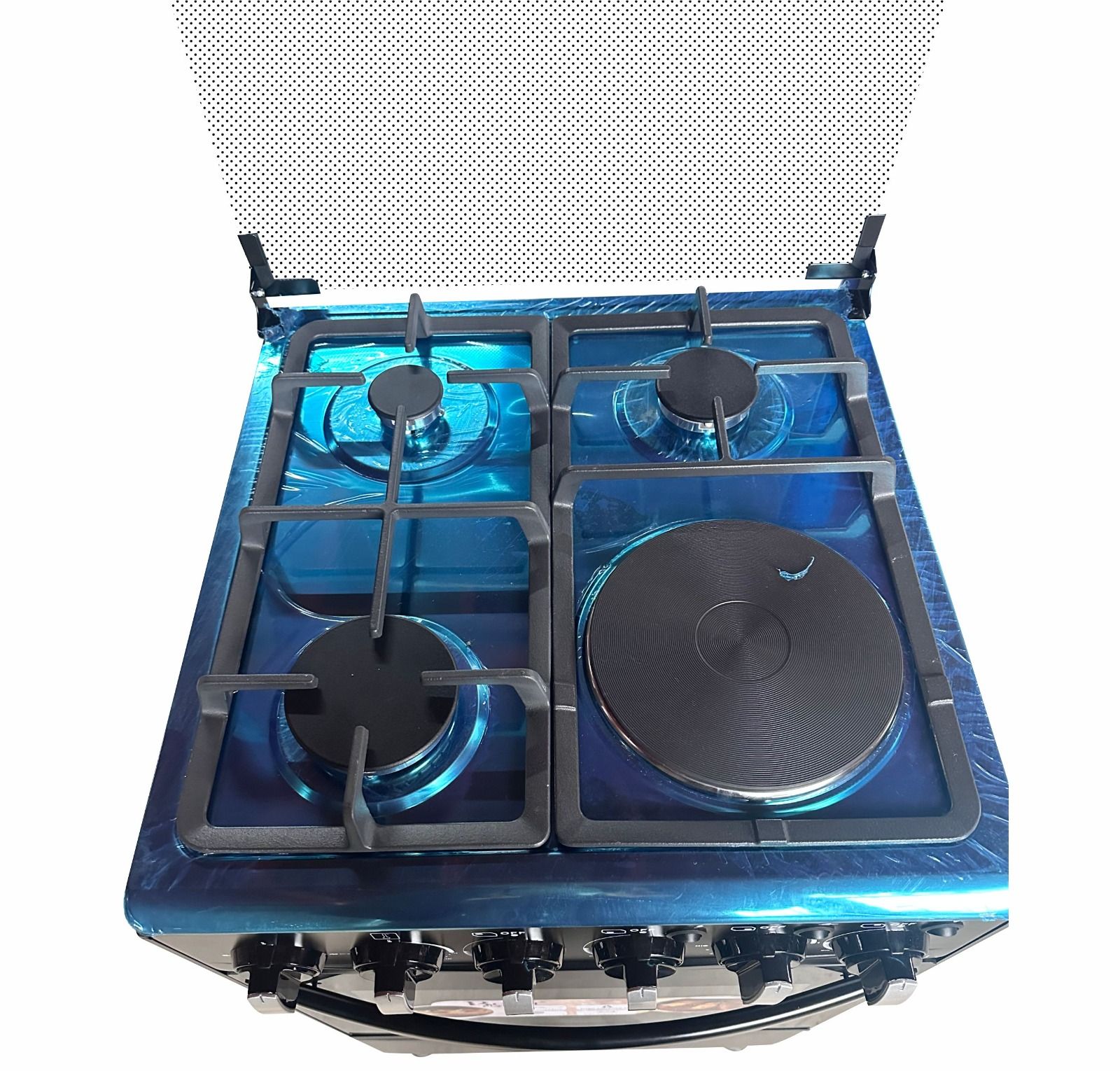 ROCH Free Standing Cooker 3 Gas Burners + 1 Hotplate  50x50  RGC-50G1EO-G (B ) Electric Oven With Upper And Down Heating Tube High Quality Burners