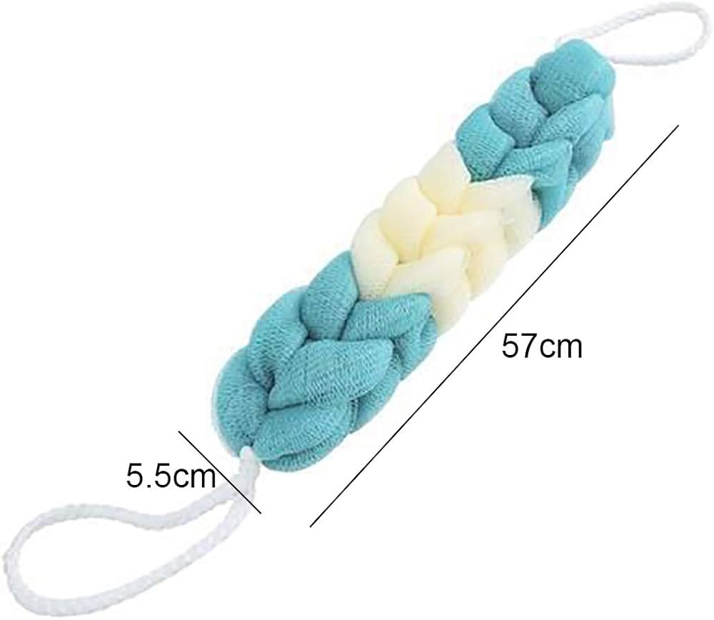 Exfoliating Bath Sponge Shower Pouf Loofah Back Scrubber Mesh Strap Assorted Colours