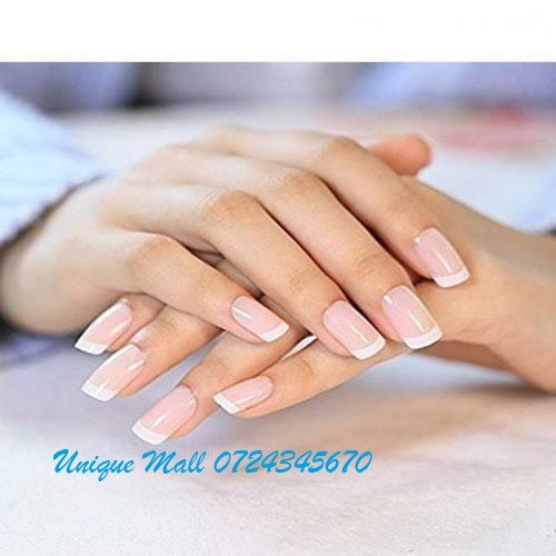 144 Pcs French Nail Art Acrylic Nails Full Cover Short Finger Nails