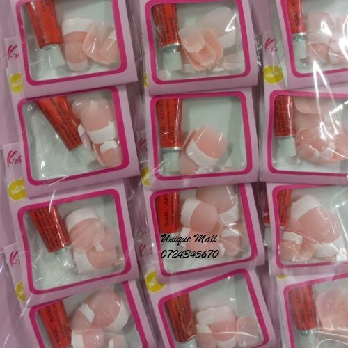 144 Pcs Toe Nails French Nail Art Acrylic Nails Full Cover Short Toe Nails