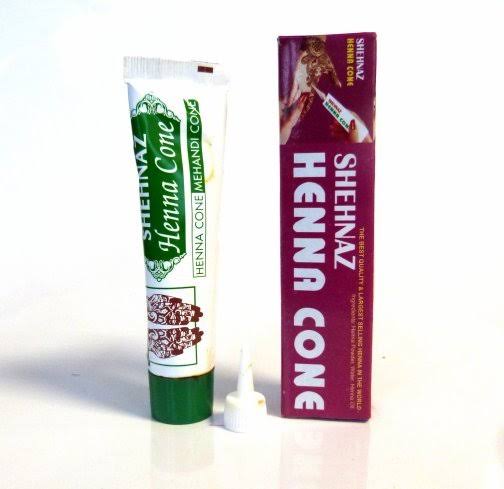Shehnaz 100% Natural Henna Cones Cones For Temporary Body & Nail Art- red brown