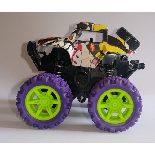 Inertial Off-Road Vehicle Toy Car Monster Truck Girls Boys Rubber Tires Pull Back Cars