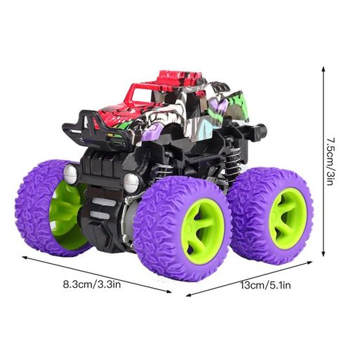 Inertial Off-Road Vehicle Toy Car Monster Truck Girls Boys Rubber Tires Pull Back Cars