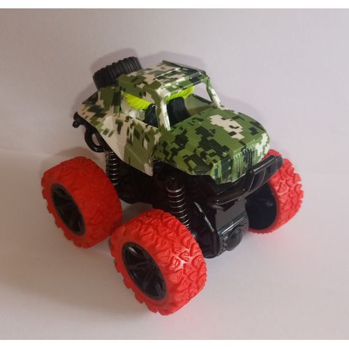 Inertial Off-Road Vehicle Toy Car Monster Truck Girls Boys Rubber Tires Pull Back Cars