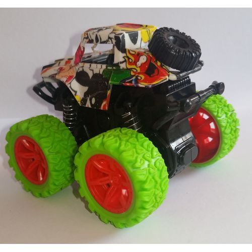 Inertial Off-Road Vehicle Toy Car Monster Truck Girls Boys Rubber Tires Pull Back Cars
