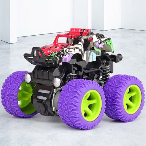 Inertial Off-Road Vehicle Toy Car Monster Truck Girls Boys Rubber Tires Pull Back Cars