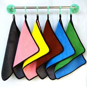 Heavy Microfiber Cloth for Home - dish cloth, Car Cleaning and Detailing Double Sided, Extra Thick Plush Microfiber Towel Lint-Free - pack of 6