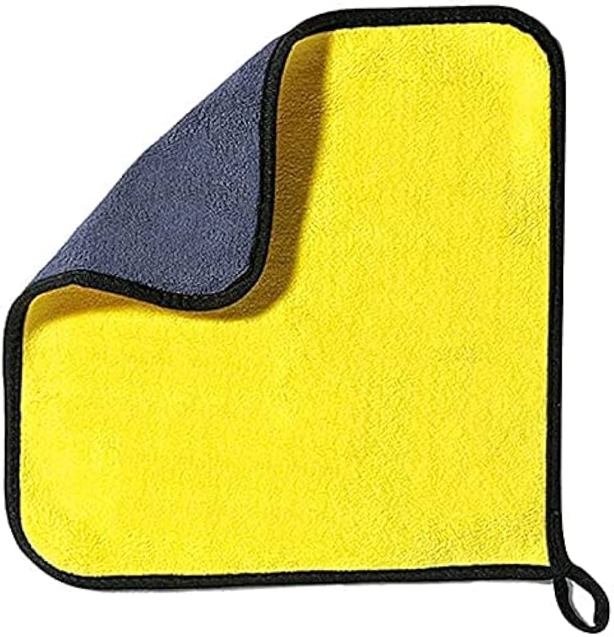 Heavy Microfiber Cloth for Home - dish cloth, Car Cleaning and Detailing Double Sided, Extra Thick Plush Microfiber Towel Lint-Free - pack of 6