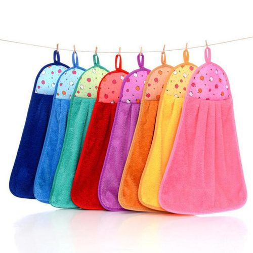 Microfiber Wash Basin Hanging Kitchen Towels & Hand Towels Multicolor Pack Of 6