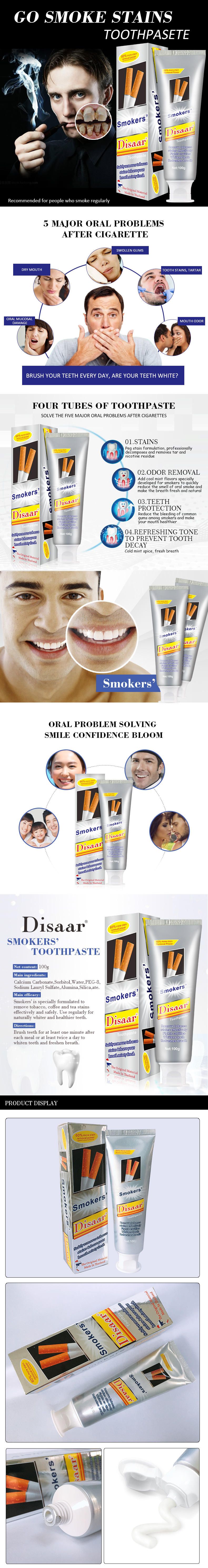 Disaar Original Toothpaste Smokers Stain Removal Gums Smokers Teeth Whitening Toothpaste For Day And Night