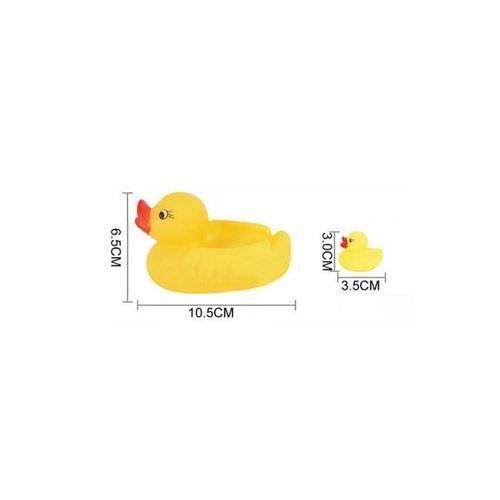 Cute Yellow Duck Family Set Baby Bathing Toys Pack of 4 Yellow Rubber Squeaky Lovely Ducklings
