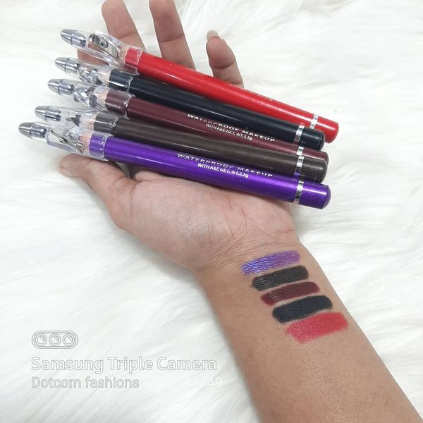 5pcs Jumbo Bold Waterproof Eye And Lip Liner Pencils Colour Blocking Set