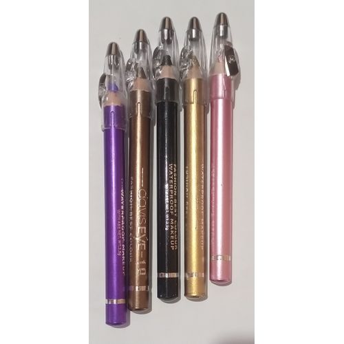 5pcs Davis Shiny Waterproof Jumbo Eye And Lip Liner Pencils