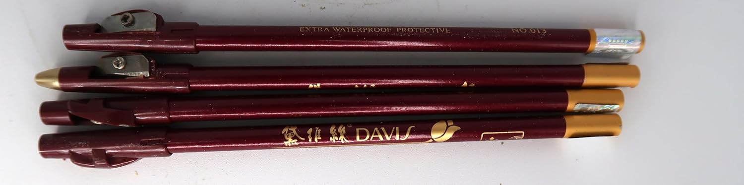 4Pcs Davis Eye and Lip liner Pencil Extra Water Proof Protaction, Matte Finish - no 13