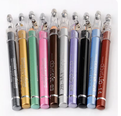 12 Pcs Waterproof Long-lasting Eye Liner Pencil Smooth Makeup Comestic for Eyeshadow Make Up Tools With Sharpener