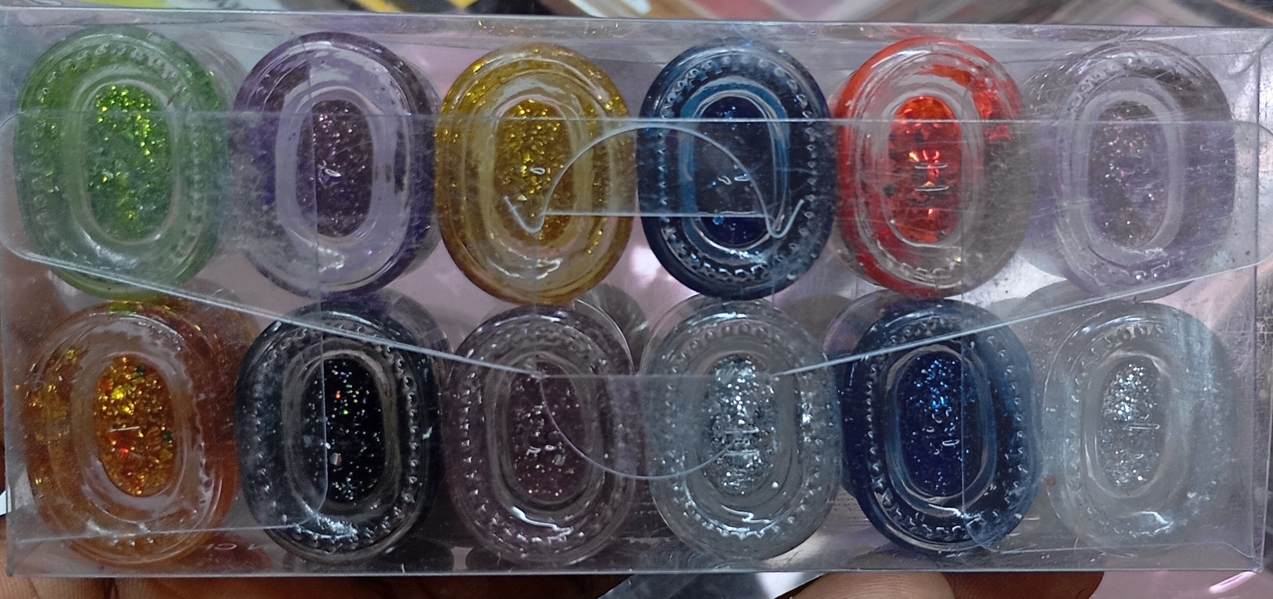 12 Pcs CHARMAX Glitter and BRIGHT Nail Polish Set - 12 Mini Nail Polish Colours Kit - 8Mlx12