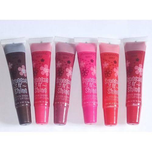 6Pcs Squeezing N Shine Lip Gloss Gel Balm 18g