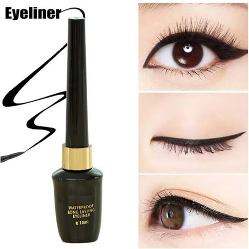 Absolute Waterproof Long-lasting Black Eyeliner + Clear Lip Gloss