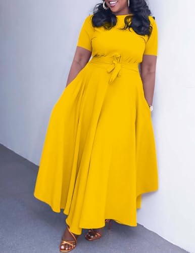 Classy One Shoulder Adjustable Sloping Neck Tie Waist Slim Fit Midi Dress Maxi Dress for Women