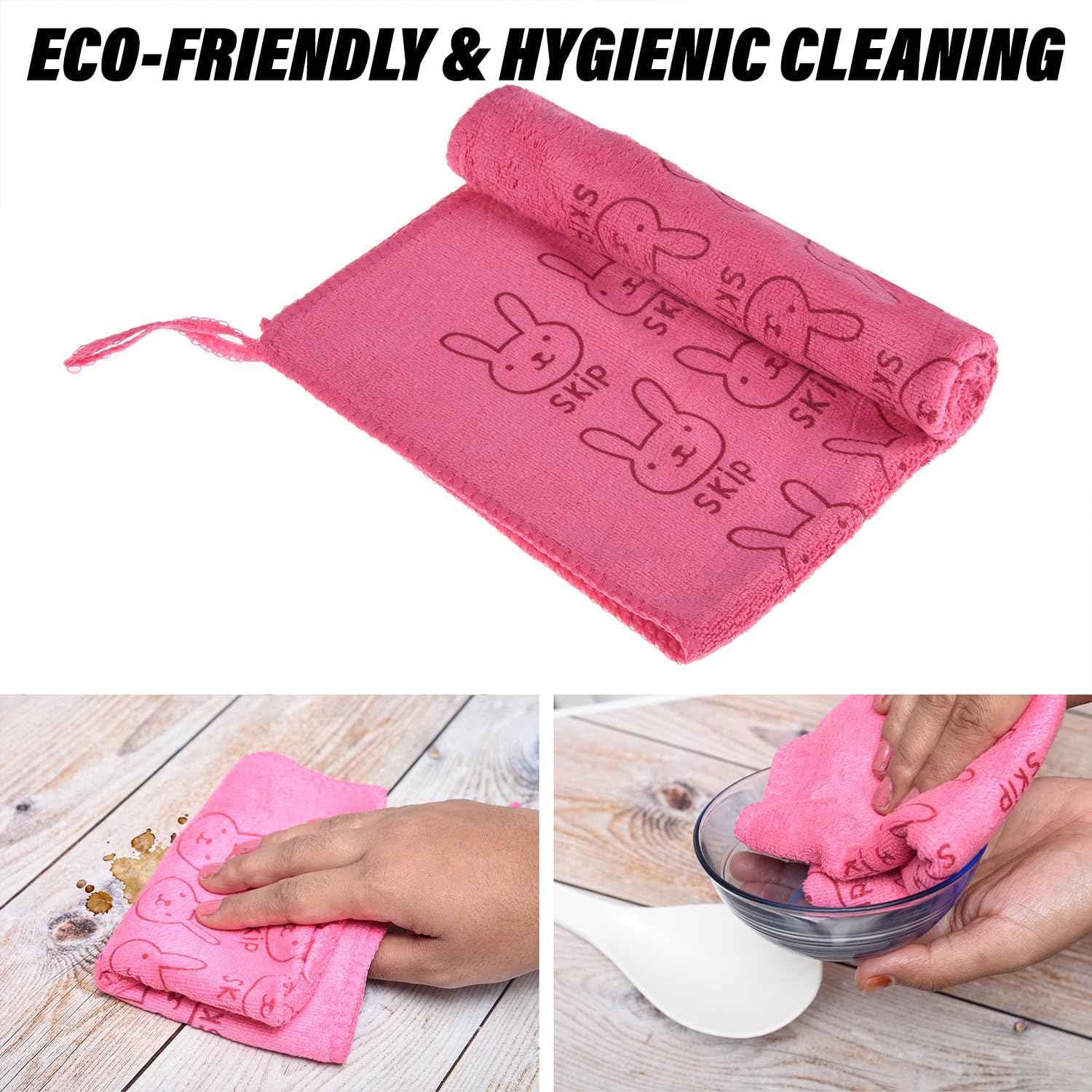 Cartoon Face Wash Towel Nano Microfiber Hand Kitchen Towels - 1pc