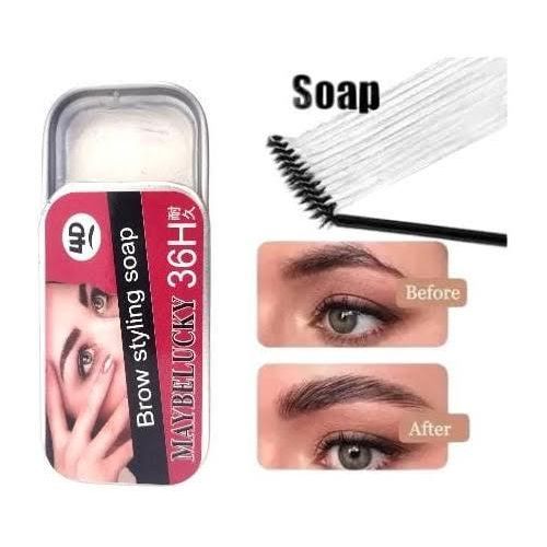 USHAS Transparent Eyebrow Styling Gel Waterproof Quick-drying Eyebrow Styling Wax with Brush Eyebrow Cosmetics MakeUp