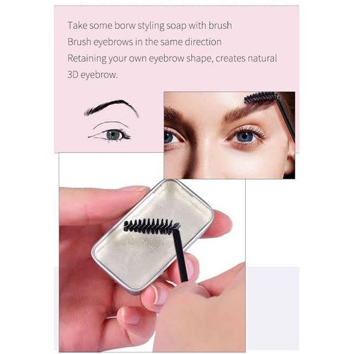 USHAS Transparent Eyebrow Styling Gel Waterproof Quick-drying Eyebrow Styling Wax with Brush Eyebrow Cosmetics MakeUp