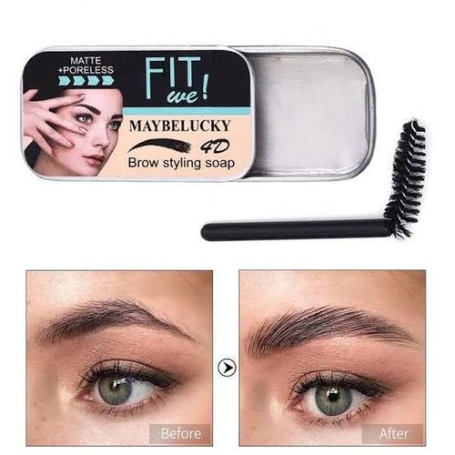 4D Eyebrow Soap Kit, Brow Styling Soap Long Lasting Hold Eyebrow Soap Wax Long Lasting Waterproof Clear Brow Gel For Eyebrow Makeup Soap Brows Kit