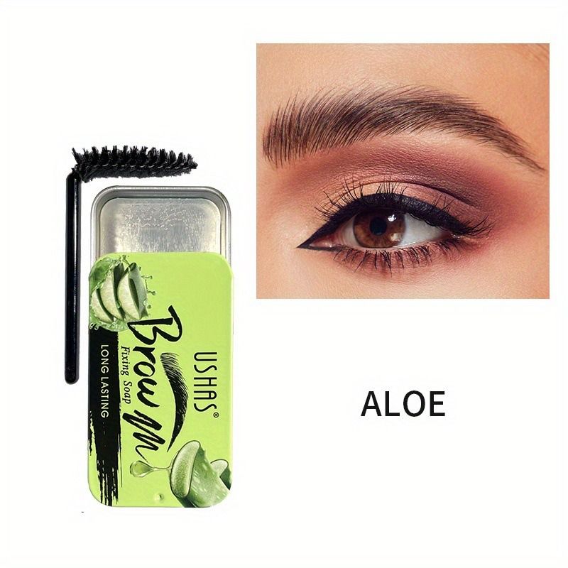 USHAS Transparent Eyebrow Styling Gel Waterproof Quick-drying Eyebrow Styling Wax with Brush Eyebrow Cosmetics MakeUp