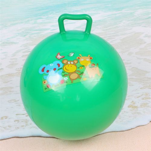 Inflatable PVC Beach Ball With Handle Assorted Colours - 22cm