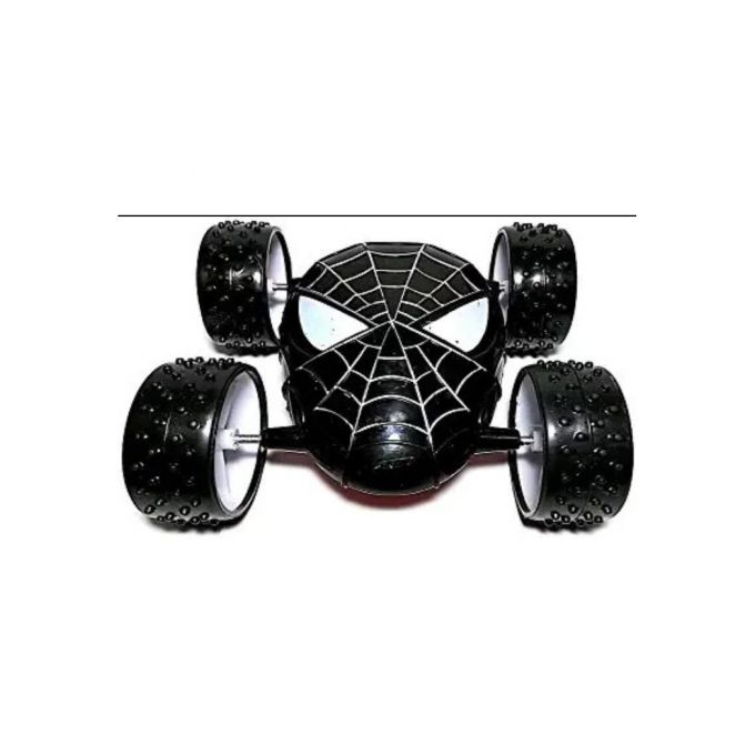 Two Sided Push & Go Plastic & Rubber Stunt Car For Kids Spiderman lighting Toy Car