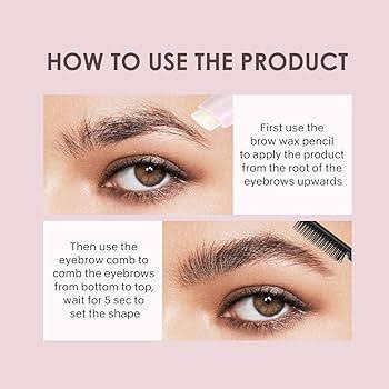 USHAS Transparent Eyebrow Styling Gel Waterproof Quick-drying Eyebrow Styling Wax with Brush Eyebrow Cosmetics MakeUp