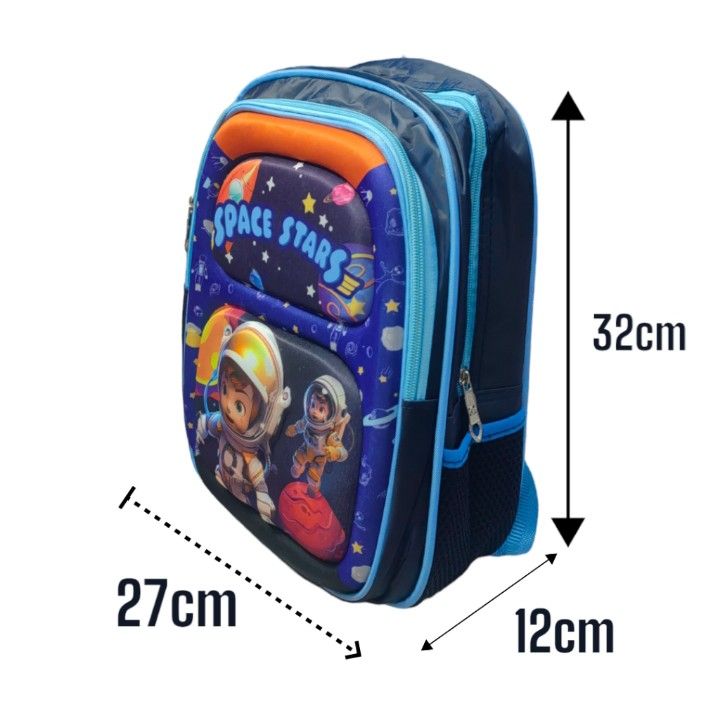 School Bag 3D Cartoon Characters for Girls 12 inchesAssorted Student backpack w/ tumbler handler
