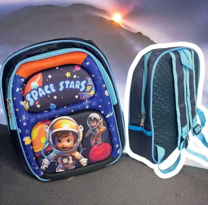 School Bag 3D Cartoon Characters for Girls 12 inchesAssorted Student backpack w/ tumbler handler