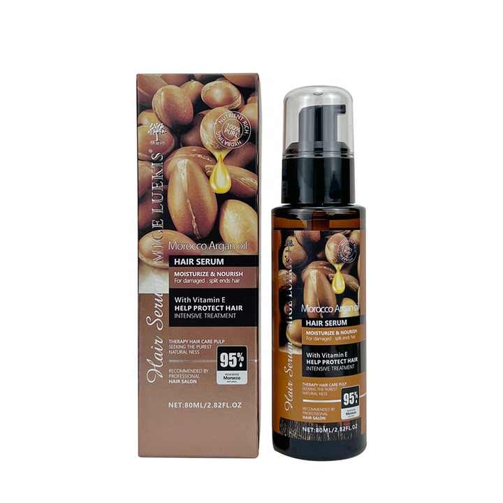 MIGE LUEKIS MOROCCAN Argan Oil Hair Serum for Damaged Hair & Split Ends - Moisturise & Nourish Hair Serum with Vitamin E