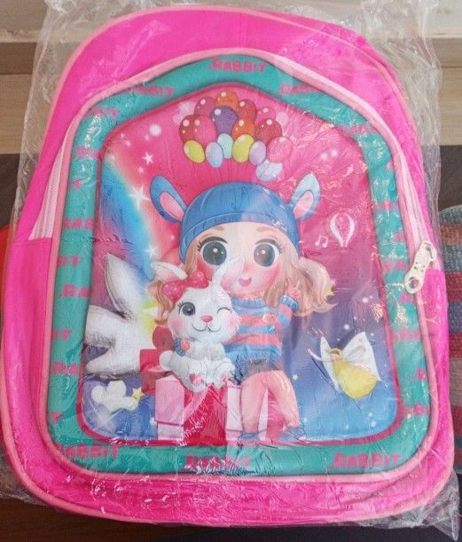 Cartoon School Bag for Preschoolers Kindergarten Penguin Bag for Girls 12 inches with Side Pockets