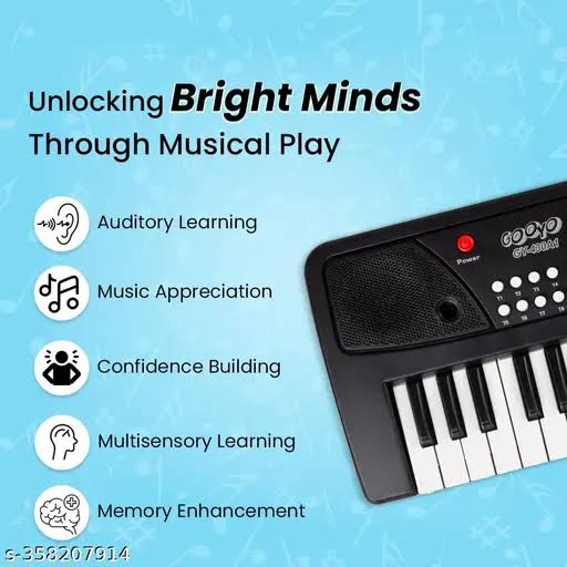 61-Key Electronic Keyboard Piano With LED Display, Microphone & Music Stand – Ideal For Beginners & Kids