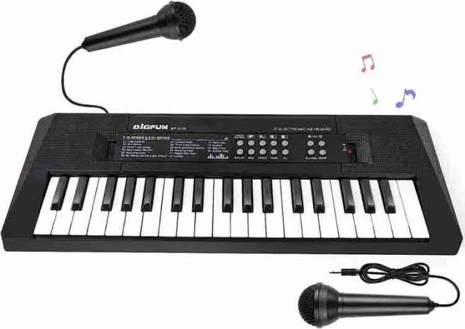 61-Key Electronic Keyboard Piano With LED Display, Microphone & Music Stand – Ideal For Beginners & Kids