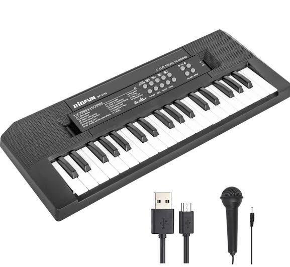 61-Key Electronic Keyboard Piano With LED Display, Microphone & Music Stand – Ideal For Beginners & Kids