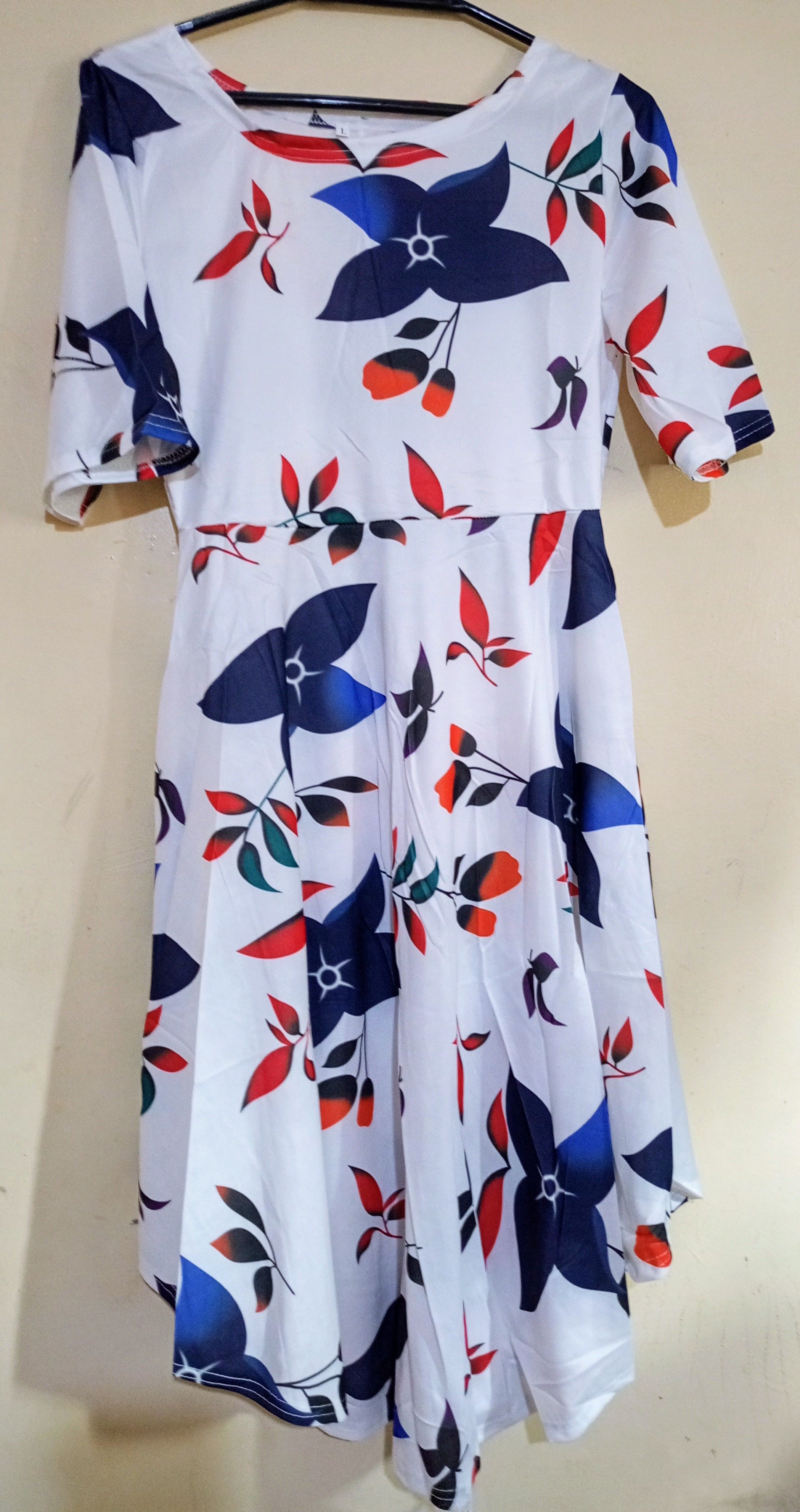 Women Casual Dresses Half Sleeve Floral Print Wrap Sundress Club Party Outfits Plus Size Sexy Midi Dress with Pockets