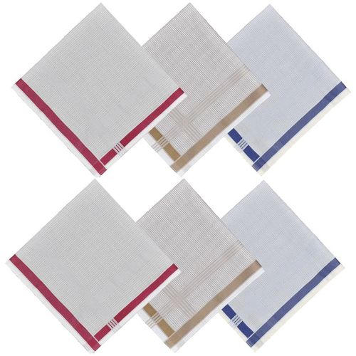 12 Pack Cotton Handkerchiefs, 100% Cotton Handkerchief Unisex Handkerchief Towel Square Knit Sweat- Absorbent, Assorted Colours