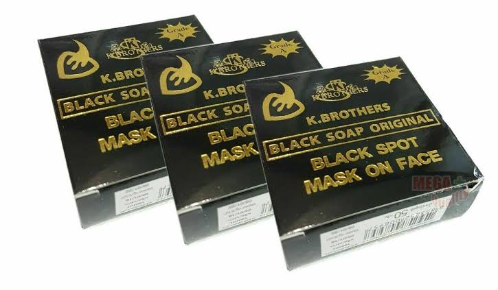 K Brothers Black Soap Original Black Spot Mask On Face 50g Soap