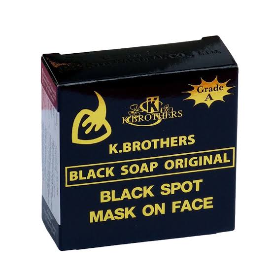 K Brothers Black Soap Original Black Spot Mask On Face 50g Soap