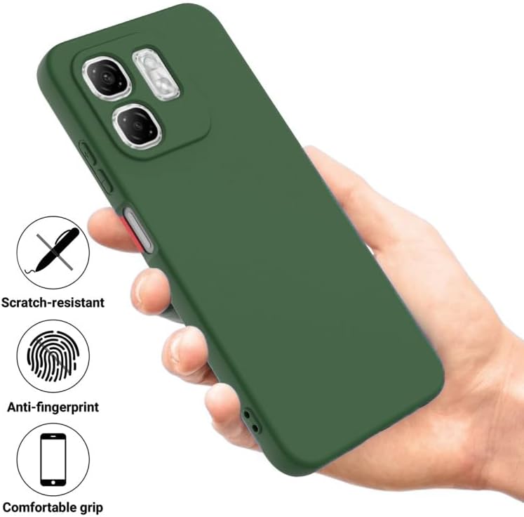 (Hot 50i Smart 9) Shockproof Liquid Silicone Back Case Cover with Smooth Interior and Full Camera Cover for Infinix Hot 50i_ Smart 9