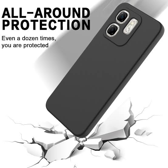 (Hot 50i Smart 9) Shockproof Liquid Silicone Back Case Cover with Smooth Interior and Full Camera Cover for Infinix Hot 50i_ Smart 9