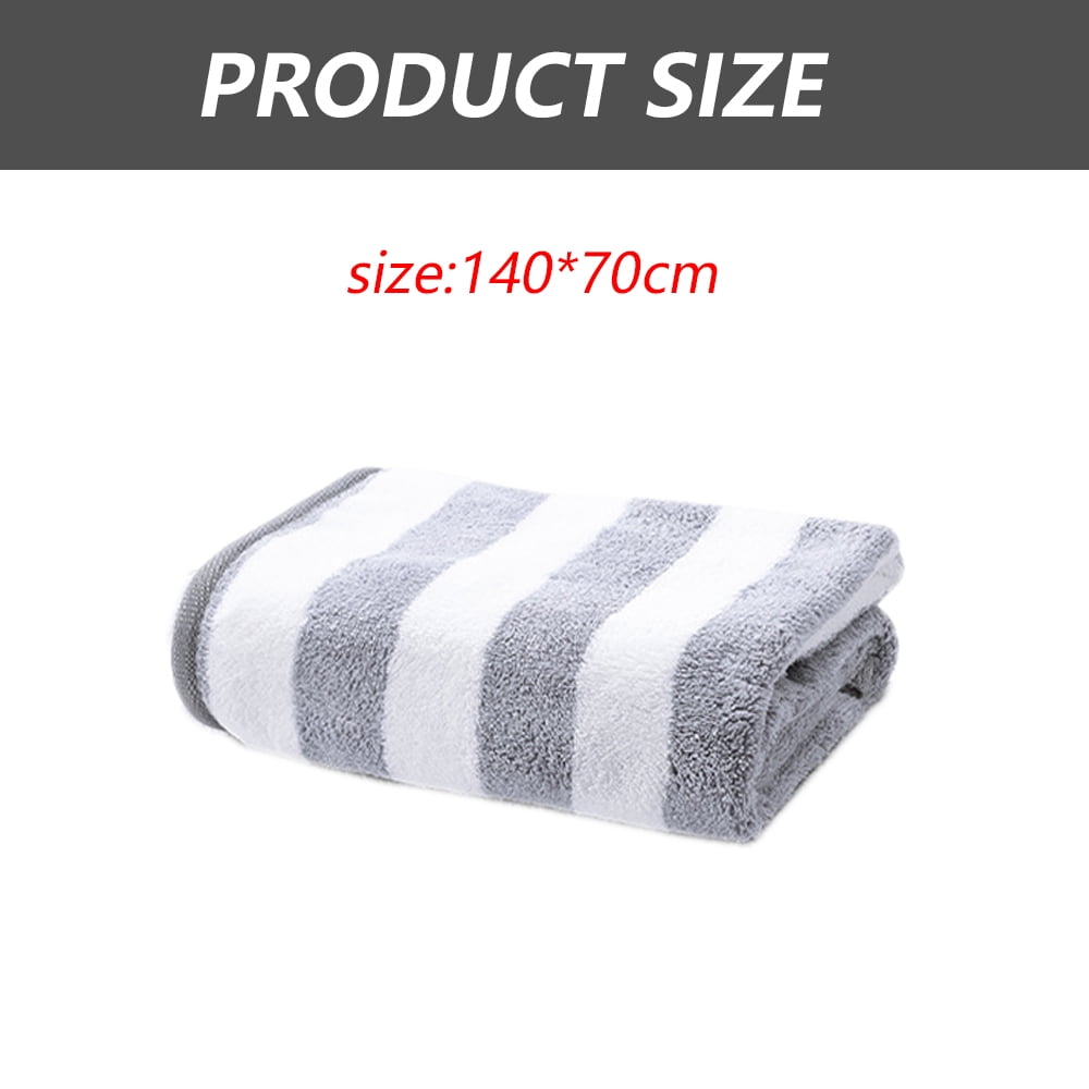 2pcs Strip Pattern Towel & Bath Towel Set, Absorbent Geometric Pattern Oblong Towel, Fast Drying Baby Towel Pastel Colours