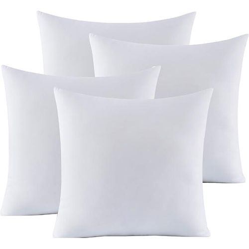 6 Plain White throw pillows - 18"x18"(45x45cm)