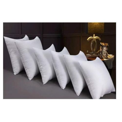 6 Plain White throw pillows - 18"x18"(45x45cm)