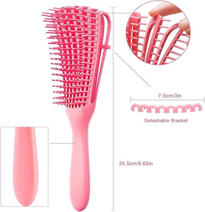 Silicone Detangling Brush, Curly Hair Detangling Comb, Hair Detangler For Natural Hair