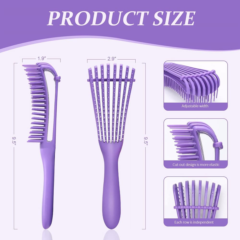Silicone Detangling Brush, Curly Hair Detangling Comb, Hair Detangler For Natural Hair